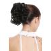 WIG ME UP Q0147-1B Hairpiece Bun - Short Voluminous Braid Curls with Butterfly Clip - Black - International Shipping Available - Buy Online on GoSupps.com