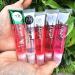 5 Pack Lip Gloss Set of Lip Gels - Clear Watermelon Strawberry Cherry and Bubble Gum Hydrating Lip Glosses with Vitamin E