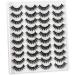 False Eyelashes -20 Pairs- Black Natural Full Eyelash for Women Comfortable Eye Lashes for Daily Use at Work Beauty Contest Parties & Salons | Easy to Stick on Upper Lash Line (104) - Buy Online on GoSupps.com