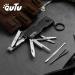 OUTU 8 in 1 Keychain Nail Clipper Multitool - EDC Utility Tool with Scissors, Tweezers - Perfect Gifts for Men, Husband, Dad, Boyfriend - Black - Buy Online on GoSupps.com