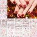 EBANKU Christmas Nail Art Stickers Decals 12 Sheets 3D Self-Adhesive Christmas Snowflake Elk Santa Adhesive Sticker Silver Gold Color Manicure for Christmas Decorations (Multicolored)