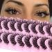 Fake Eyelashes Cat Eye Lashes Wispy Natural Look with Clear Band False Eyelashes that Look Like Extensions Soft Handmade Reusable Faux Mink lashes - Buy Online on GoSupps.com