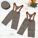 SPOKKI Newborn Baby Photo Props Set - Lattice Rompers, Suspender Pants, Beret, Glasses, Bow Tie - Infant Boys' Costumes in Brown - 4 Pcs - Buy Online on GoSupps.com