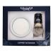 Plisson shaving set for shaving brush mother of pearl white pearl grey made of white fiber.