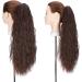24 Inch Claw On Ponytail Extensions Soft Curly Ponytail Hair Extension Corn Wave Tails Hairpieces Synthetic For Women Ladies Medium Brown - Buy Online on GoSupps.com