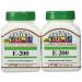 21st Century E 200 I.U. (Dl-Alpha) Softgels 110 Count (Pack of 3)