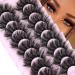 ALICROWN False Eyelashes 20MM Mink Fluffy Volume 3D Dramatic Full Long Faux Mink Eye Lashes - Pack of 8 Pairs (01C) - Buy Online on GoSupps.com