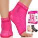 Physix Gear Plantar Fasciitis Support Compression Ankle Socks for Men & Women - Best Toeless Arch Compression Foot Sleeve for Achilles Support Heel Spurs Arch Foot & Ankle Swelling XXL-UK Mens 11.5-15 | Womens 8-11.5 1 Pair - Pink