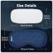 Castor Oil Pack for Eyes - Reusable Eye Mask for Eyelash & Eyebrow Growth | Adjustable Cotton Pad (Navy Blue - Buy Online on GoSupps.com