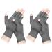 LXMY 2 Pairs Arthritis Gloves Compression Gloves Providing Warmth and Compression to Promote Healing Fingerless Design Relieve Pain from Rheumatoid Arthritis and Carpal Tunnel(S) S (Pack of 4) No Anti-Slip Glue Dots (2 Pair)