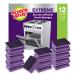 Scotch-Brite Extreme Scrub Sponge 12 Pieces - High Performance Scourer for Removing Tough Dirt for Eg grills or Over Trays Dark - Extra Heavy Duty Nailsaver sponge