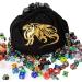 PUGED Large Dragon Drawstring Dice Bag - Black Storage Bag for Over 300 RPG MTG Game Dices - Buy Online on GoSupps.com