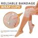 D&H Medical Elastic Bandage Wrap - 4 Pack Premium Compression Rolls (4" x 5' 3" x 5') for Wrist Calf Ankle & Foot - Includes Extra Clips - Buy Online on GoSupps.com