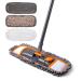 CLEANHOME Mops for Floor Cleaning with 3 Different Washable Mop Pads and Extendable 55 Long Handle, Multifunction Dust Mop for Hardwood,Marble,Tile Floor Mopping Mop two
