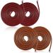 4 Pieces Treadle Sewing Machine Belt 72 x 3/16 Inch Sewing Machine Leather Belt with Hook Cow Leather Belt Replacement Sewing Machine Accessories Parts for Universal Pedal Sewing Machines