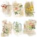 Flower Overlay Rice Paper, 8 x 10.5 inch - 6 x Different Printed Mulberry Paper Images 30gsm Visible Fibres for Decoupage Crafts Mixed Media Collage Art