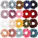 Chloven 20 Colors Large Satin Hair Scrunchies Elastic Hair Bobbles Ponytail Holder Hair Scrunchy Vintage Hair Ties Accessories for Women Girls Silk Satin Scrunchies