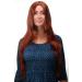WIG ME UP - Wig red copper red straight very long strict parting hair replacement 80 cm 3217-130