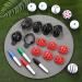 Golf Ball Marker Kit - 16 Packs with Stencils, Liner, Pens - Golf Accessories for Alignment and Identification - Buy Online on GoSupps.com