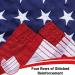 Golden American US Yacht Boat Flag 12x18 Inches - Made in USA - Heavy Duty Nylon Outdoor Flag with Embroidered Stars, Brass Grommets, and Sewn Stripes - Buy Online on GoSupps.com