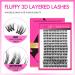 VEYESBEAUTY Lash Clusters - Fluffy Individual Lash Extensions | 3D Layered Volume Eyelashes | Wispy Faux Mink | Mixed Length 10-18mm | Perfect for Beginners - Buy Online on GoSupps.com