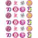 24 edible 70th birthday party pink Cupcake Cake Toppers Wafer Rice Paper precut decoration - Buy Online on GoSupps.com