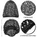3-Piece Black Mesh Hair Net Set - Rayon Crochet Hair Nets, Knit Snood Hat, Crocheted Sleep Cap - Buy Online on GoSupps.com