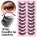 10 Pairs of Wispy Mink 18mm Natural False Eyelashes - Curly Russian Strip Lashes by EYDEVRO - Buy Online on GoSupps.com