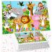 JUNGLE ANIMALS BIRTHDAY PERSONALISED EDIBLE ICING COSTCO CAKE TOPPER R1-722