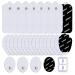 DOMAS 28 Pcs TENS Unit Replacement Pads Premium Reusable Electrode Pads(Snap On 3.5MM) Self Adhesive Electro Therapy Patches for Electrical Stimulation Non Irritating Stim Pads Design