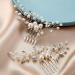 2 Pieces Wedding Pearl Hair Comb Bride Pearl Crystal Headpiece Flower Side Combs Hair Clip Bridal Hair Accessories for Girls Wedding Brides Women Rhinestone  Silver