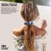 LokiStashed 3-PACK Velvet Hair Tie Scrunchies with Hidden Zipper Pocket - Navy Tan Black - Buy Online on GoSupps.com