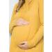 Maternity Knit Sweater - High Neck Shawl Collar Tunic Top | Mustard, Size L | Made in USA - Buy Online on GoSupps.com