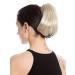 WIG ME UP - N869-V-22 hairpiece braid ponytail short straight light blonde light blonde champagne 20 cm