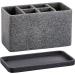 ZCCZ Large Toothbrush Holder - Stylish Gray Granite Bathroom Organizer for Electric Toothbrush Cosmetics & More - Buy Online on GoSupps.com