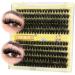 ALICE Fluffy Volume Lash Clusters Individual Lashes DIY Eyelash Extensions 200Pcs Eyelash Clusters(50D+60D 10-18mm D Curl) C - Fluffy 50D+60D