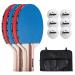 Franklin Sports Ping Pong Paddle Set with Balls - 2 Player & 4 Player Table Tennis Paddle Kit - Full Ping Pong Starter Kit 4 Player Set - Starter