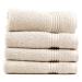East'N Blue Lara Turkish Cotton Washcloths for Quick Dry Extra Soft and Absorbent 4 Pack Washcloth Set (Beige)