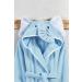 Ely Parker Children's Bathrobe for Boys & Girls | Super Soft Turkish Cotton Hooded Towel | Elephant Blue | Ages 7-8 - Buy Online on GoSupps.com
