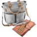 Baby Changing Bag with Changing mat - ELLA AMIE - Diaper Bag - Hospital Maternity - Large Travel Nappy Bag - Grey - Buy Online on GoSupps.com