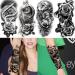 VANTATY 22 Sexy Rose Flower Temporary Tattoos for Women - Large Black 3D Realistic Floral Design - Waterproof Halloween Fake Tattoo Stickers - Arm Forearm Girls Skeleton Snake Compass Tatoos - Buy Online on GoSupps.com