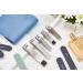 LULUKO 5-Pack Stainless Steel Nail Clippers Set with Leather Case - Adult Fingernail and Toenail Cutters - Buy Online on GoSupps.com