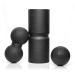 Bodymate Care fascia set consisting of fascia roll Care 35x14cm Medium-hard with all-round groove to spine relief single ball 12cm and duo ball 12x24cm black with e-book