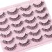 Goddvenus False Eyelashes D Curl Russian Strip Lashes Pack 3D Natural Cat Eye Lashes Wispy Fake Eyelashes Premium False Lashes Thin Cotton Band Fake Lashes 12 Pairs D curl wispy - Buy Online on GoSupps.com
