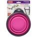 Dexas Pets Collapsible Travel Cup Large Gray/Pink