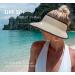 Joywant UPF50+ Wide Brim Visor Hat for Women - Amia Beige | Straw Beach Sun Hat with UV Protection - Buy Online on GoSupps.com
