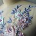 IXUEYU Lace Fabric 3D Flowers Appliques with Beads & Rhinestones - DIY Wedding Decor Dress Patch (Blue + Purple) - Buy Online on GoSupps.com