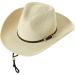 Lanzom Western Cowboy Hat | Shapeable Wide Brim | Summer Sun Beach Hat - Beige | Men Women - Buy Online on GoSupps.com