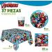 Procos - Avengers Children's Dinnerware Set Superheroes Decoration for Birthdays Christenings Communion (Cups Plates Napkins Tablecloth) Disposable 8 People 37 Pieces - Buy Online on GoSupps.com