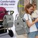 Pomelo Best Baby Diaper Backpack - Stylish & Multifunctional Water-Repellent Bag with Diaper Pad | Large Capacity Light Gray - Buy Online on GoSupps.com